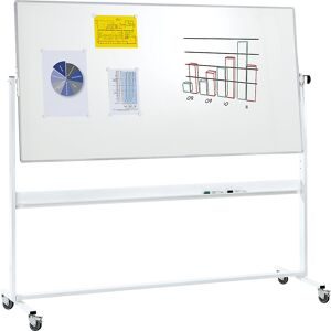 Mobile Drehtafel, doppelseitig, Stahlblech, lackiert, BxH 1800 x 1000 mm eurokraft pro