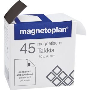 Klebe-Ecken, magnetisch, LxB 30 x 20 mm, im Spender, VE 450 Stk magnetoplan