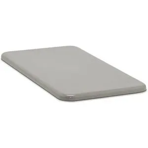 Flachdeckel für Rechteckbehälter, 200 l flach, grau