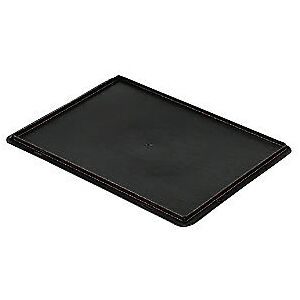kaiserkraft Auflagedeckel für Stapelbehälter, VE 4 Stück, LxB 400 x 300 mm, schwarz