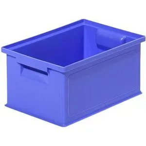 kaiserkraft Stapeltransportkasten, LxBxH 310 x 210 x 145 mm, Farbe Blau, VE 20 Stk