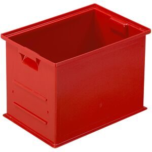 kaiserkraft Stapeltransportkasten, LxBxH 465 x 314 x 300 mm, Farbe Rot, VE 6 Stk