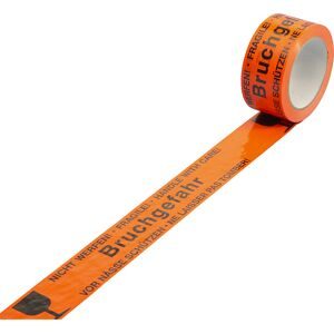PVC-Warnband, Aufdruck Bruchgefahr, VE 36 Rollen, Bandbreite 50 mm ratioform