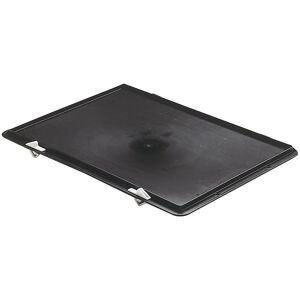 kaiserkraft Verschluss-Deckel, für LxB 400 x 300 mm, schwarz, VE 5 Stk