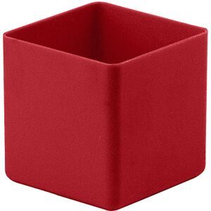 kaiserkraft Einsatzkasten, Höhe 70 mm, rot, LxB 74 x 74 mm, VE 50 Stk