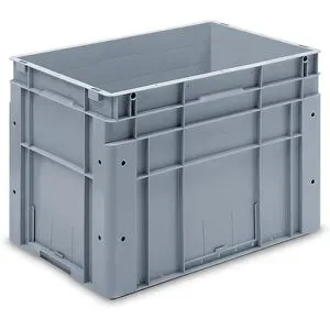 kaiserkraft Euronorm-Stapelbehälter, Außen-LxBxH 600 x 400 x 420 mm, grau