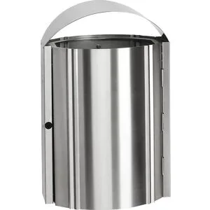 Edelstahl-Abfallsammler, Außenbereich, Volumen 50 l, HxBxT 970 x 480 x 350 mm, Wandmontage VAR