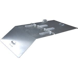 Deckel für besonders niedrigen Kippbehälter, für Behälter-Volumen 0,23 m³, zweiseitig zu öffnen eurokraft pro