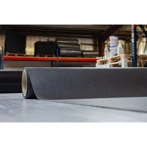 Bodenmatte YOGA FLAT GRIP, BxH 1200 x 2 mm, pro lfd. m, grau Miltex