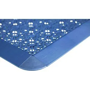 Kunststoff-Bodenfliese Yoga Easy Event, Belastbarkeit 220 t/m², LxB 300 x 55 mm, blau, Abschlussleisten, VE 10 Stk Miltex