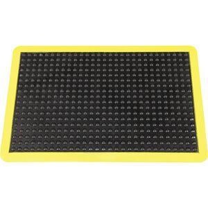Anti-Ermüdungsmatte Yoga Dome Basic, schwarz/gelb, LxB 900 x 600 mm, Einzelmatte Miltex