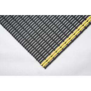 Industriematte, rutschhemmend, pro lfd. m, schwarz-gelb, Breite 800 mm EHA