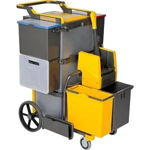 Reinigungswagen SHOPSTER TREPPE SPRINT, LxBxH 830 x 700 x 1000 mm, mit höhenverstellbarem Schiebegriff Vermop