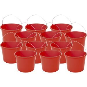 kaiserkraft Eimer, Volumen 12 l, VE 12 Stk, rot