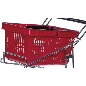 Korb für Einkaufswagen, Volumen 27 l, rot Kongamek