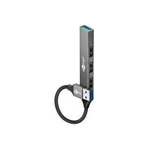 Goobay Slim 4-Port USB-Hub, USB-A auf USB-A, USB 3.2
