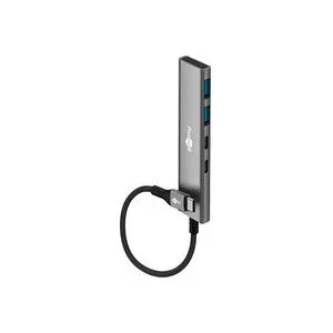Goobay Slim 4-Port USB-C auf USB-C/USB-A 5 Gbit/s, USB-Hub