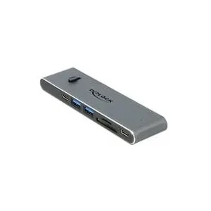 Delock Dual USB Type-C mit HDMI / USB 3.2 / SD / PD 3.0, Dockingstation