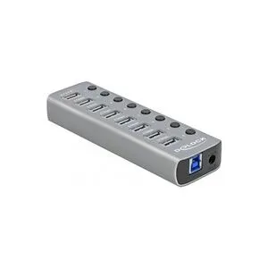 DeLock - 63264 Schnittstellen-Hub USB 3.2 Gen 1 (3.1 Gen 1) Type-B Grau