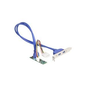 Delock Konverter M.2 Key B+M Stecker > 2 x USB 5 Gbps Typ-A, Schnittstellenerweiterung