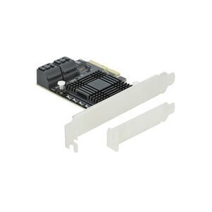 Delock PCIe 5P SATA x4 LP, Schnittstellenkarte