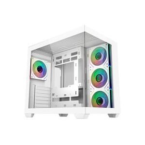 Cooler Master Elite 681 Midi-Tower PC-Gehäuse Weiß 4 Vorinstallierte LED Lüfter, Seitenfenster