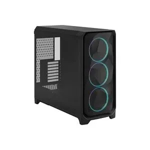 Fractal Design FD-C-MES3X-04 Full Tower PC-Gehäuse Schwarz Staubfilter, Seitenfenster, Integrierte Beleuchtung