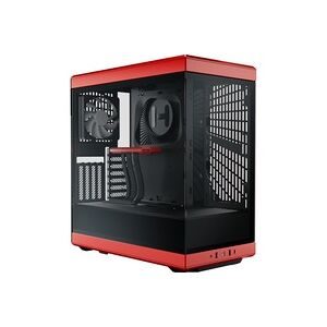 HYTE Y40 Tempered Glass Midi-Tower PC-Gehäuse Schwarz-Rot