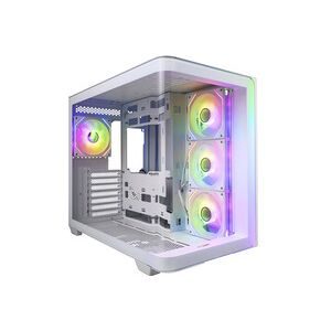 FSP Fortron POC0000255 Midi-Tower Gaming-Gehäuse Weiß Seitenfenster