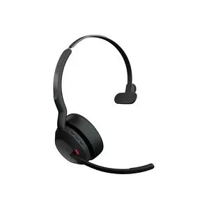Jabra Evolve2 55 MS On Ear Headset Bluetooth® Mono Schwarz Noise Cancelling, Mikrofon-Rauschunterdrückung Headset, Mono