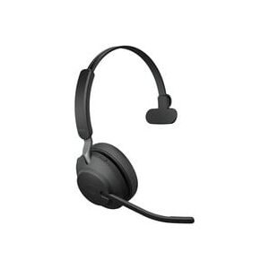 Jabra Evolve2 65 monaural On Ear Headset Bluetooth® Mono Schwarz Lautstärkeregelung, Batterieladeanzeige,
