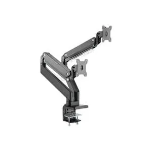 Digitus Monitorhalterung DA-90427 2 Display(s) 38,1 cm (15) - 88,9 cm (35) Schwarz Ausziehbar, Drehbar,