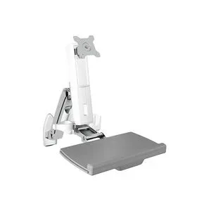 IB-MS600-W, Sit-Stand-Workstation mit Wandhalterung für einen Monitor bis zu 24 (61 cm)