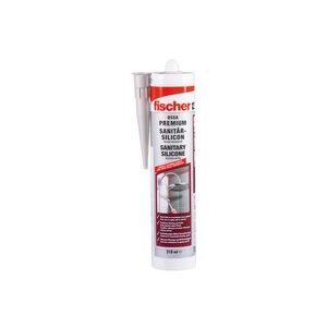 Fischer Sanitärsilicon DSSA SG 310ml silbergrau, Dichtmasse