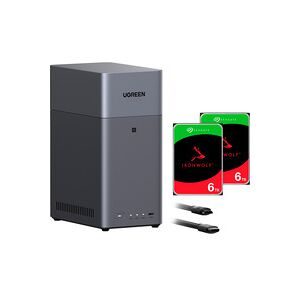 UGREEN DH2300 + 2x 6 TB Seagate IronWolf HDD Bundle, NAS