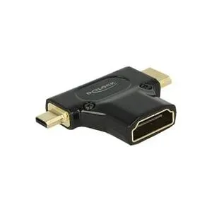 Delock HDMI-A Buchse > HDMI-Mini C + HDMI-Micro D Stecker, Adapter