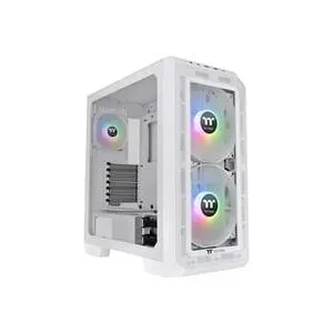 Thermaltake CA-1P6-00M6WN-00 Midi-Tower PC-Gehäuse Weiß LCS Kompatibel, Seitenfenster, Für DIY Wasserkühlung geeignet,