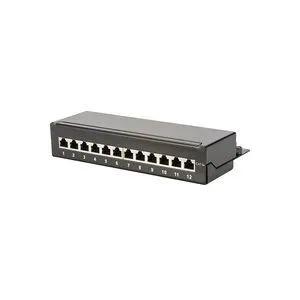 Digitus DN-91612SD-EA 12 Port Netzwerk-Patchbox CAT 6a 1 HE Schwarz (RAL 9005) Bestückt