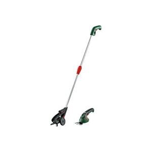 Bosch Home and Garden 0600833109 Isio Akku Grasschere, Teleskopstiel inkl. Akku, inkl. Ladegerät, mit Verlängerung,