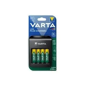 VARTA LCD Plug Charger 56706 57687101441 avec 4x AA, 2100mAh