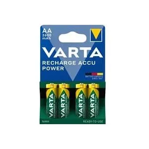 VARTA Batterie Akku 5716101404 R2U, AA/HR6, 2600 mAh, 4 S.