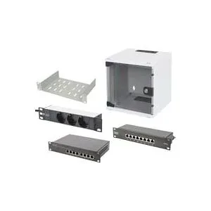Digitus DN-10-SET-1 10 Zoll Netzwerkschrank 6 HE Lichtgrau (RAL 7035)