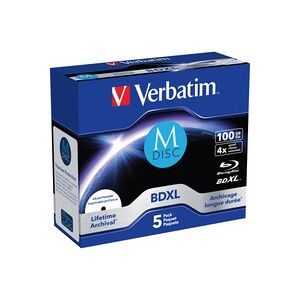VERBATIM BD-R Jewel 100GB 43834 M-Disc IJ printable 5pcs
