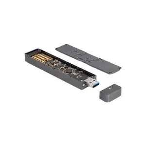 Delock Externes Gehäuse M.2 NVMe PCIe SSD, SATA SSD mit USB-A