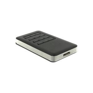 Delock Externes Gehäuse M.2 Key B 42 mm SSD > USB 3.0 Typ Micro-B Buchse, Laufwerksgehäuse