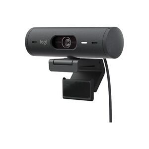 Logitech Brio 500 Full HD-Webcam Klemm-Halterung, Stereo-Mikrofon, Integrierte Abdeckblende