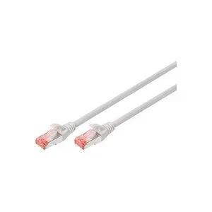 Digitus DK-1644-200 RJ45 Patchkabel CAT 6 S/FTP 20.00 m Grau Halogenfrei, verdrillte Paare, mit Rastnasenschutz,