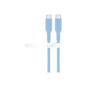 Goobay USB 2.0 Silikonkabel blau, USB-C Stecker > USB-C Stecker