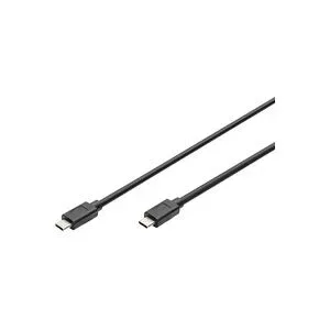 Digitus USB-Kabel USB 3.2 Gen1 USB-C® Stecker, USB-C® Stecker 1.00 m Schwarz doppelt geschirmt AK-300139-010-S