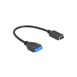 Delock 19 Pin USB Pfostenbuchse zu USB Typ-E Key A Buchse, Adapter